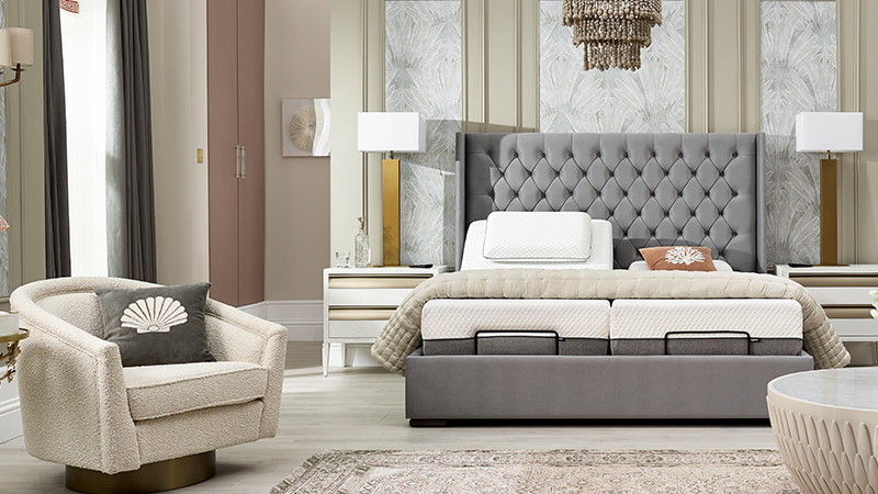 The Richmond with the backrest raised on one side