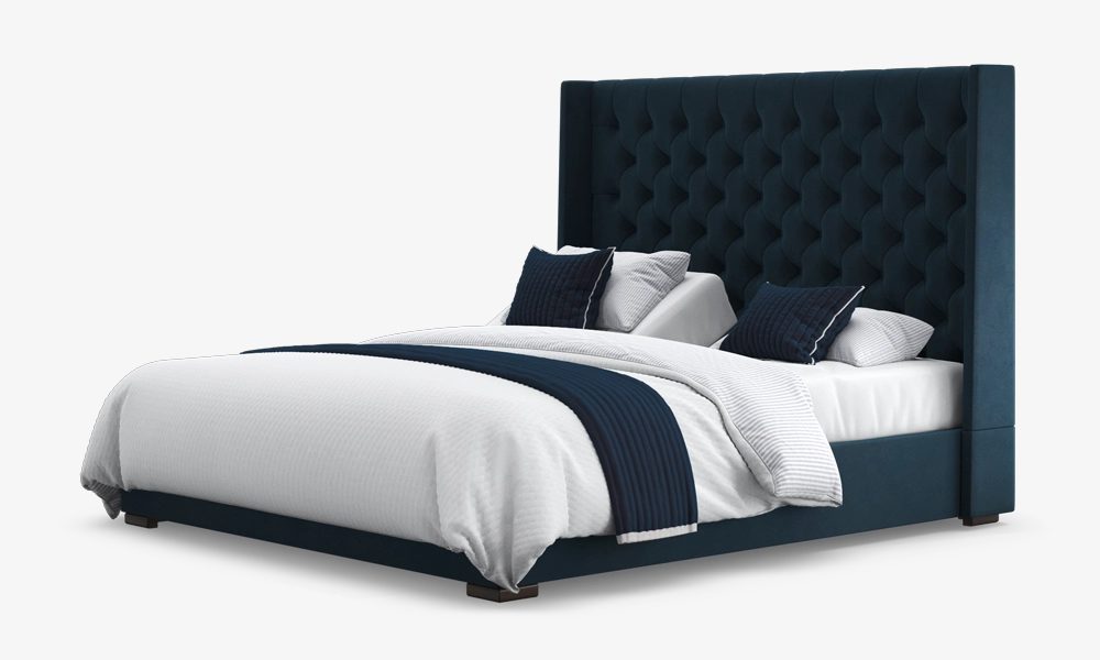 The Richmond Super King Dual in Royal Velvet, studio view
