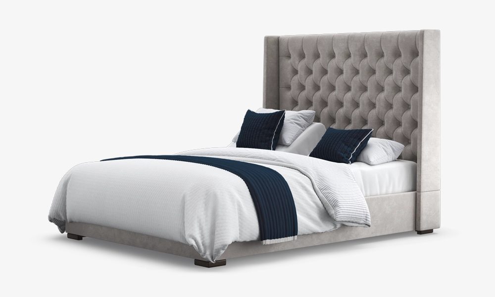 The Richmond King Dual in Cream Velvet, studio view