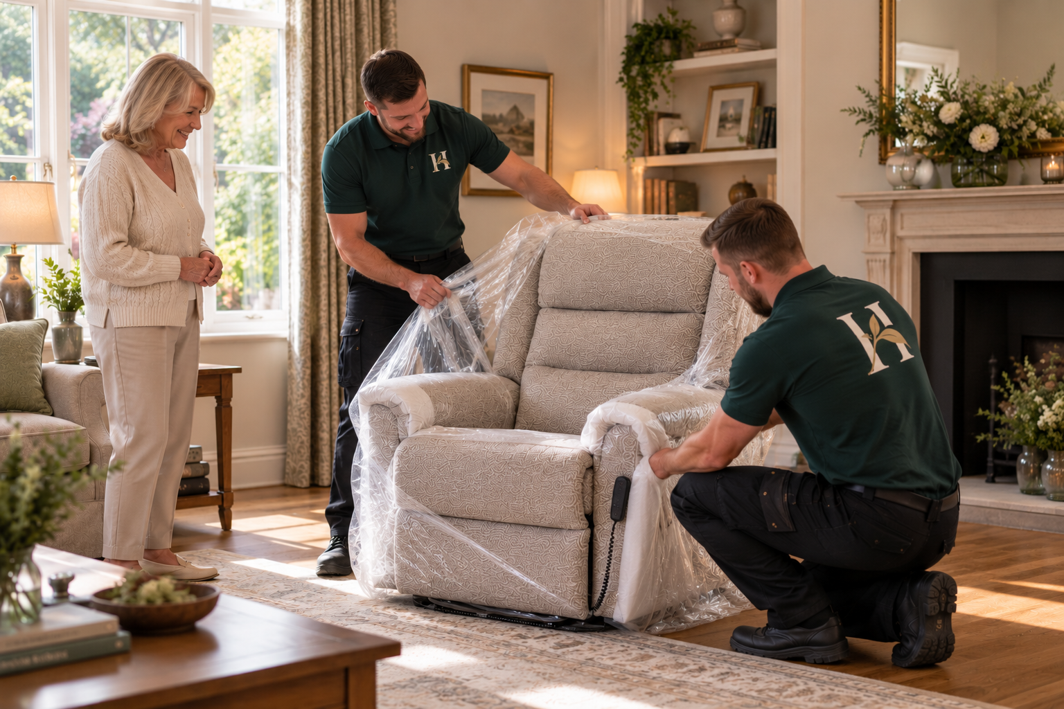 Hartwell Living furniture arriving at a customer’s home