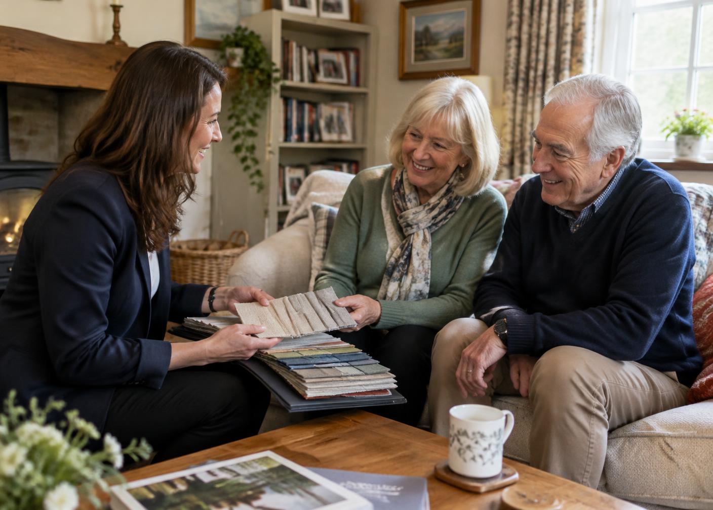 Personal furniture consultation in a welcoming home